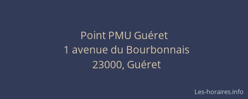 Point PMU Gu&eacute;ret