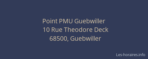 Point PMU Guebwiller