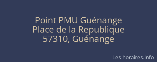 Point PMU Guénange