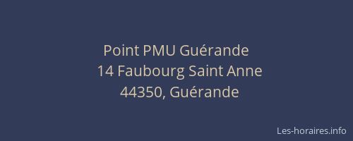 Point PMU Guérande