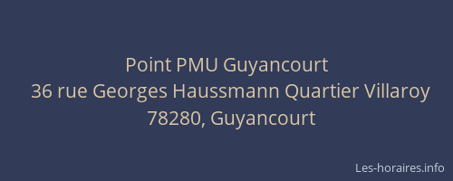 Point PMU Guyancourt