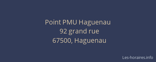 Point PMU Haguenau