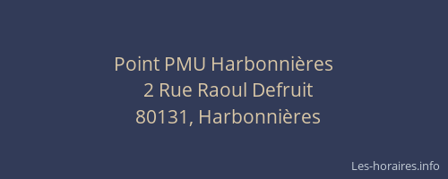 Point PMU Harbonnières