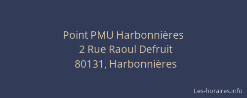 Point PMU Harbonni&egrave;res