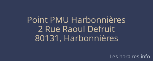 Point PMU Harbonnières