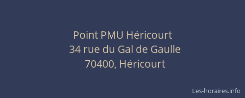 Point PMU H&eacute;ricourt