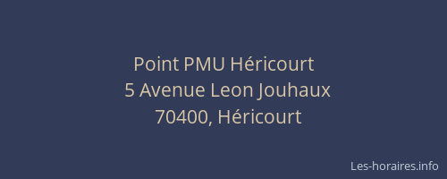 Point PMU Héricourt