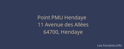 Point PMU Hendaye