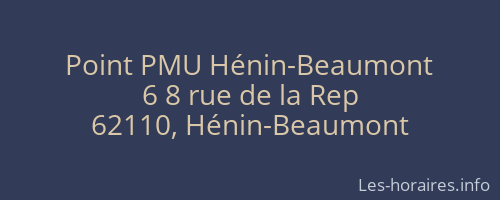 Point PMU Hénin-Beaumont