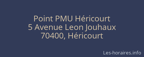Point PMU Héricourt