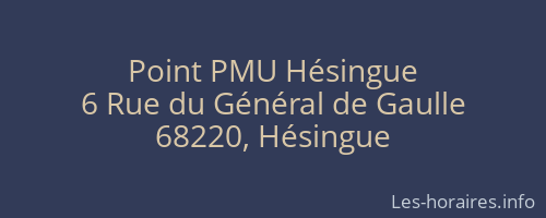 Point PMU Hésingue