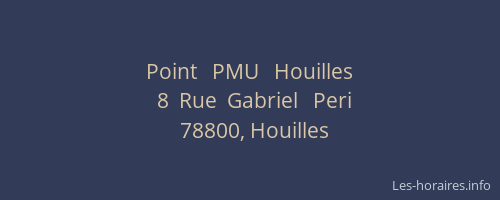 Point   PMU   Houilles