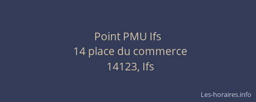 Point PMU Ifs