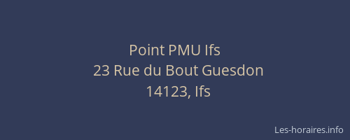 Point PMU Ifs
