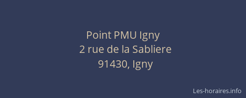 Point PMU Igny