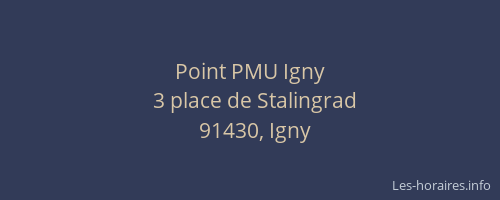 Point PMU Igny
