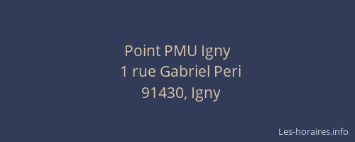 Point PMU Igny