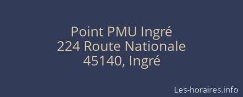 Point PMU Ingré
