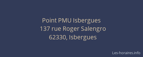Point PMU Isbergues