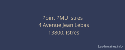 Point PMU Istres