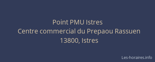 Point PMU Istres