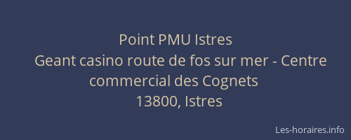 Point PMU Istres