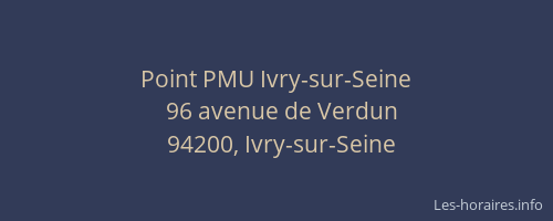 Point PMU Ivry-sur-Seine