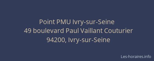 Point PMU Ivry-sur-Seine