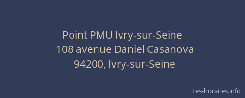 Point PMU Ivry-sur-Seine