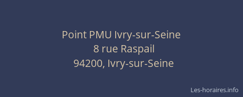 Point PMU Ivry-sur-Seine