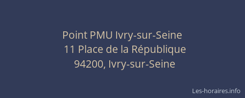 Point PMU Ivry-sur-Seine