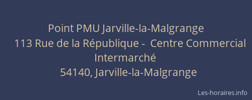 Point PMU Jarville-la-Malgrange