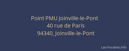 Point PMU Joinville-le-Pont
