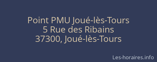 Point PMU Joué-lès-Tours