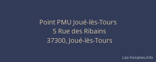 Point PMU Jou&eacute;-l&egrave;s-Tours
