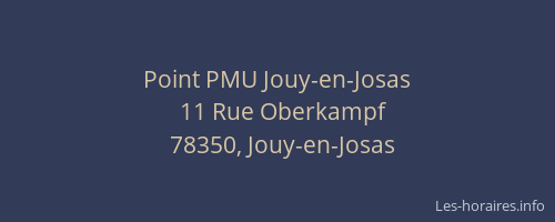 Point PMU Jouy-en-Josas
