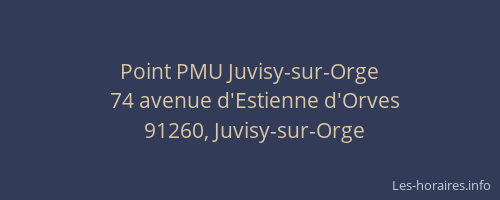 Point PMU Juvisy-sur-Orge