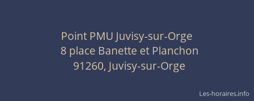Point PMU Juvisy-sur-Orge