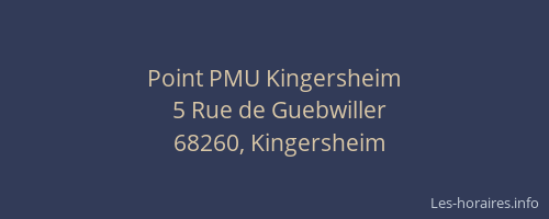 Point PMU Kingersheim