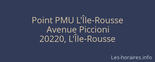 Point PMU L'Île-Rousse