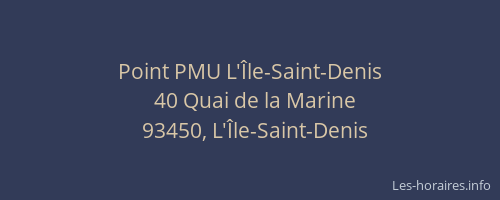 Point PMU L'Île-Saint-Denis