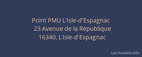 Point PMU L'Isle-d'Espagnac