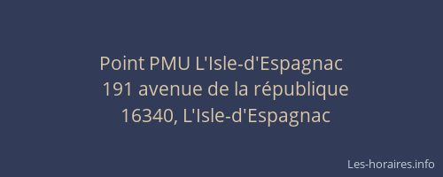 Point PMU L'Isle-d'Espagnac