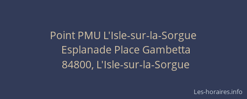 Point PMU L'Isle-sur-la-Sorgue
