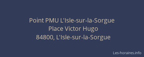 Point PMU L'Isle-sur-la-Sorgue