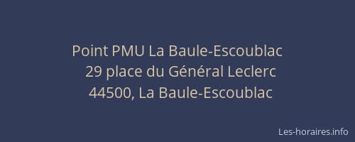 Point PMU La Baule-Escoublac