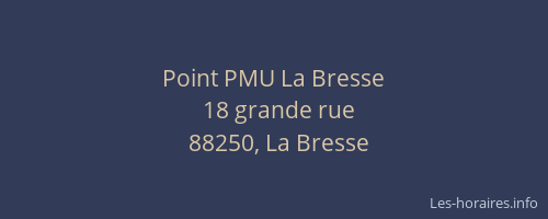 Point PMU La Bresse