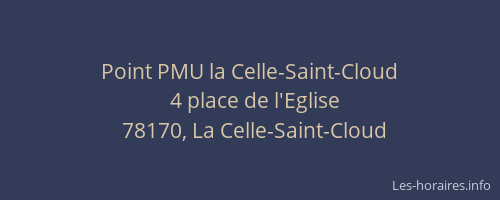 Point PMU la Celle-Saint-Cloud