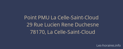Point PMU La Celle-Saint-Cloud