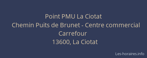 Point PMU La Ciotat